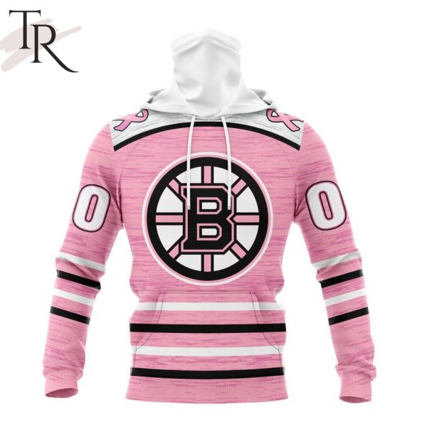 Personalized NHL Boston Bruins Special Pink Fight Breast Cancer Design Hoodie