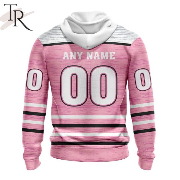 Personalized NHL Calgary Flames Special Pink Fight Breast Cancer Design Hoodie