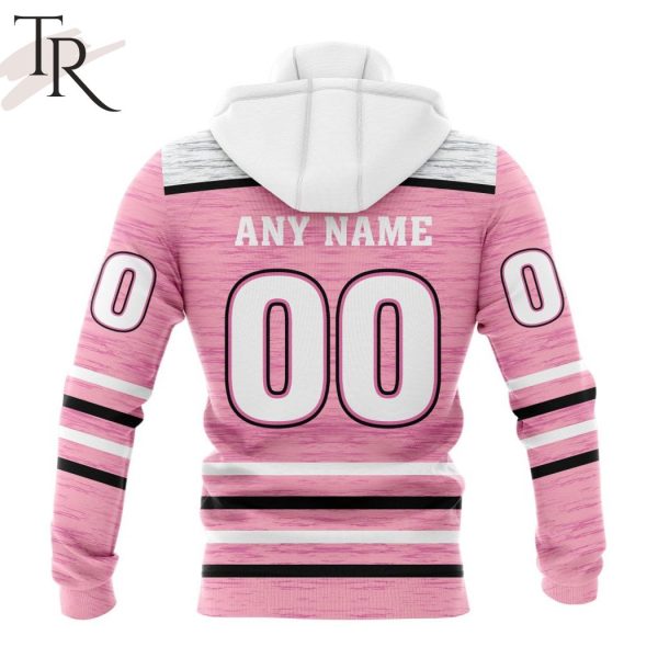 Personalized NHL Calgary Flames Special Pink Fight Breast Cancer Design Hoodie