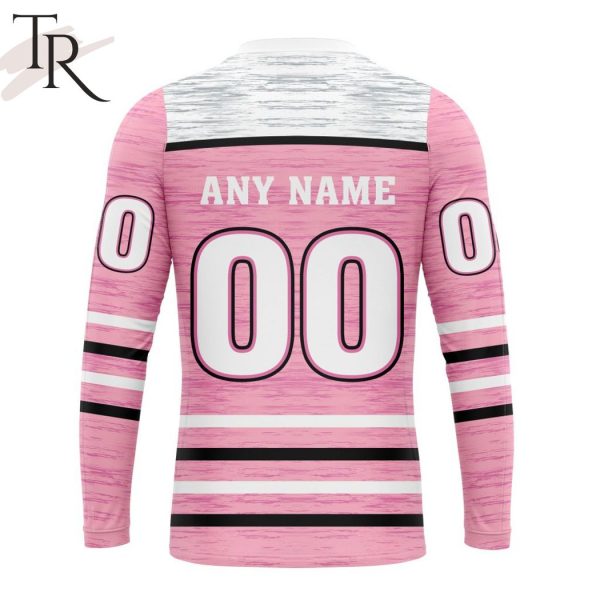 Personalized NHL Calgary Flames Special Pink Fight Breast Cancer Design Hoodie