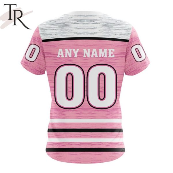 Personalized NHL Calgary Flames Special Pink Fight Breast Cancer Design Hoodie