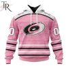 Personalized NHL Chicago Blackhawks Special Pink Fight Breast Cancer Design Hoodie