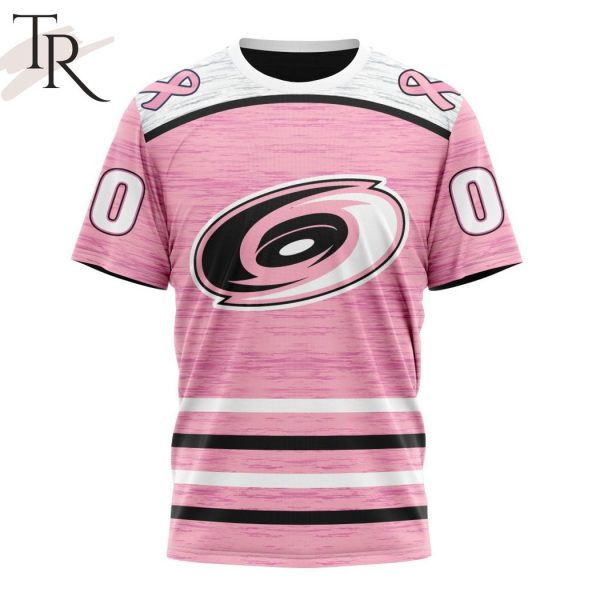 Personalized NHL Carolina Hurricanes Special Pink Fight Breast Cancer Design Hoodie