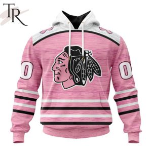 Personalized NHL Chicago Blackhawks Special Pink Fight Breast Cancer Design Hoodie