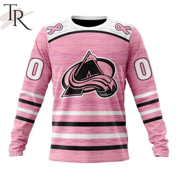 Personalized NHL Colorado Avalanche Special Pink Fight Breast Cancer Design Hoodie