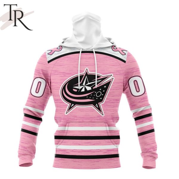 Personalized NHL Columbus Blue Jackets Special Pink Fight Breast Cancer Design Hoodie