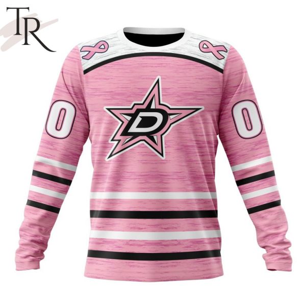 Personalized NHL Dallas Stars Special Pink Fight Breast Cancer Design Hoodie