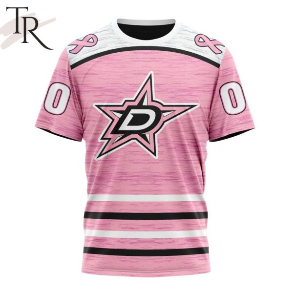 Personalized NHL Dallas Stars Special Pink Fight Breast Cancer Design Hoodie