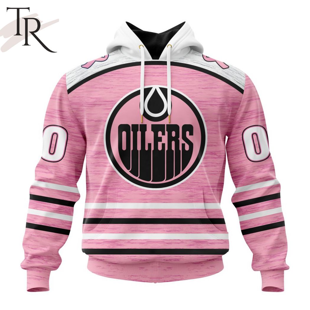 Personalized NHL Edmonton Oilers Breast Cancer Awareness Paisley Hockey  Jersey - LIMITED EDITION