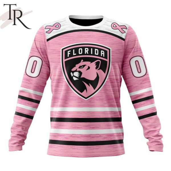 Personalized NHL Florida Panthers Special Pink Fight Breast Cancer Design Hoodie