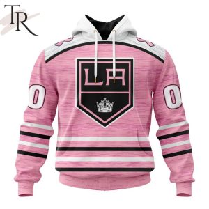 Personalized NHL Los Angeles Kings Special Pink Fight Breast Cancer Design Hoodie
