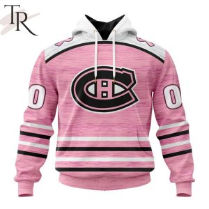 Personalized NHL Montreal Canadiens Special Pink Fight Breast Cancer Design Hoodie