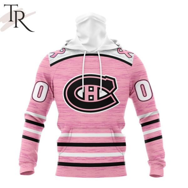 Personalized NHL Montreal Canadiens Special Pink Fight Breast Cancer Design Hoodie