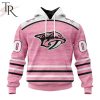 Personalized NHL Montreal Canadiens Special Pink Fight Breast Cancer Design Hoodie