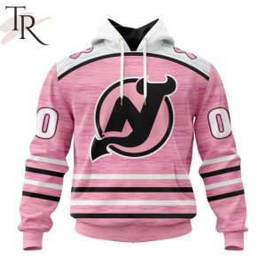 Personalized NHL New Jersey Devils Special Pink Fight Breast Cancer Design Hoodie