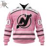 Personalized NHL Nashville Predators Special Pink Fight Breast Cancer Design Hoodie