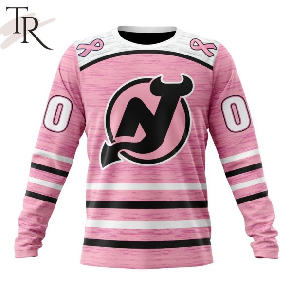 Personalized NHL New Jersey Devils Special Pink Fight Breast Cancer Design Hoodie