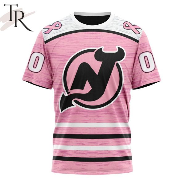 Personalized NHL New Jersey Devils Special Pink Fight Breast Cancer Design Hoodie