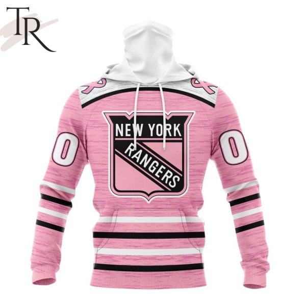 Personalized NHL New York Rangers Special Pink Fight Breast Cancer Design Hoodie