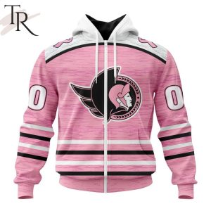 Personalized NHL Ottawa Senators Special Pink Fight Breast Cancer Design Hoodie