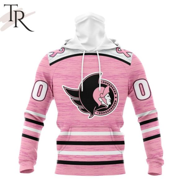 Personalized NHL Ottawa Senators Special Pink Fight Breast Cancer Design Hoodie