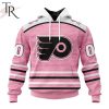 Personalized NHL Pittsburgh Penguins Special Pink Fight Breast Cancer Design Hoodie