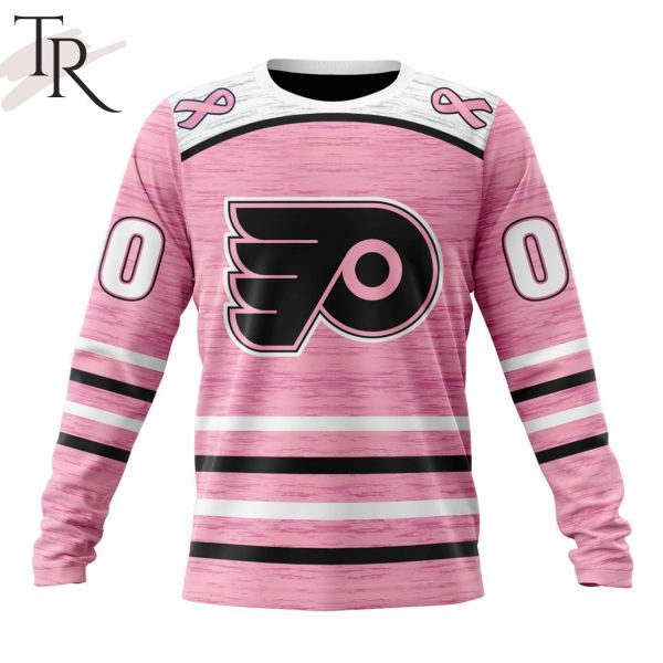 Personalized NHL Philadelphia Flyers Special Pink Fight Breast Cancer Design Hoodie