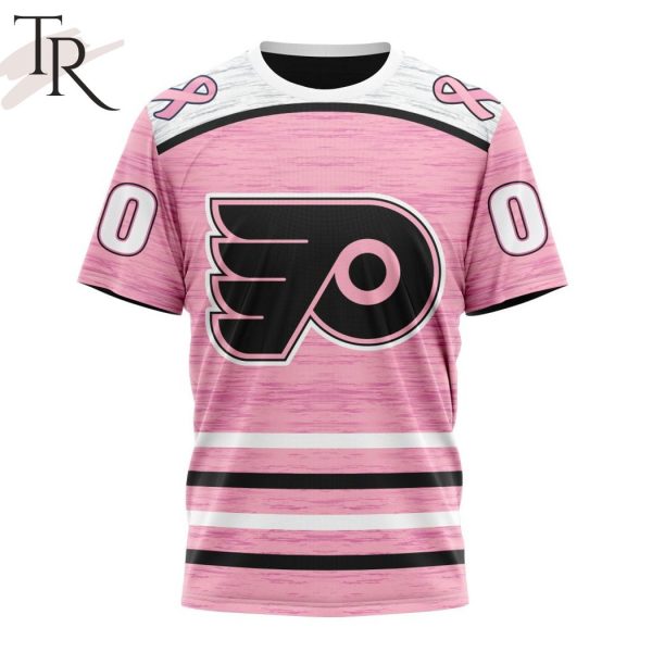 Personalized NHL Philadelphia Flyers Special Pink Fight Breast Cancer Design Hoodie