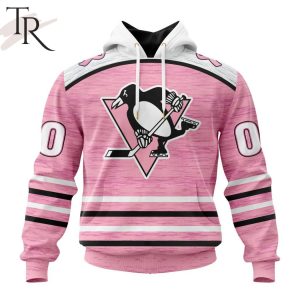 Personalized NHL Pittsburgh Penguins Special Pink Fight Breast Cancer Design Hoodie
