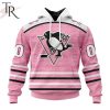 Personalized NHL San Jose Sharks Special Pink Fight Breast Cancer Design Hoodie