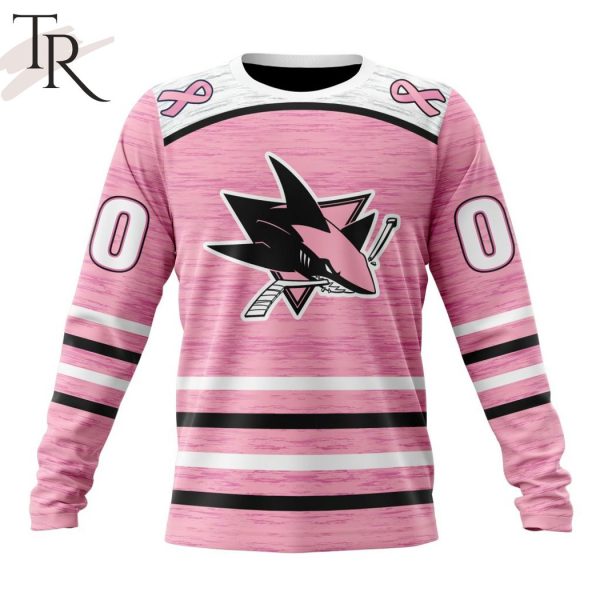 Personalized NHL San Jose Sharks Special Pink Fight Breast Cancer Design Hoodie