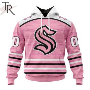 Personalized NHL Seattle Kraken Special Pink Fight Breast Cancer Design Hoodie