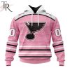 Personalized NHL Seattle Kraken Special Pink Fight Breast Cancer Design Hoodie