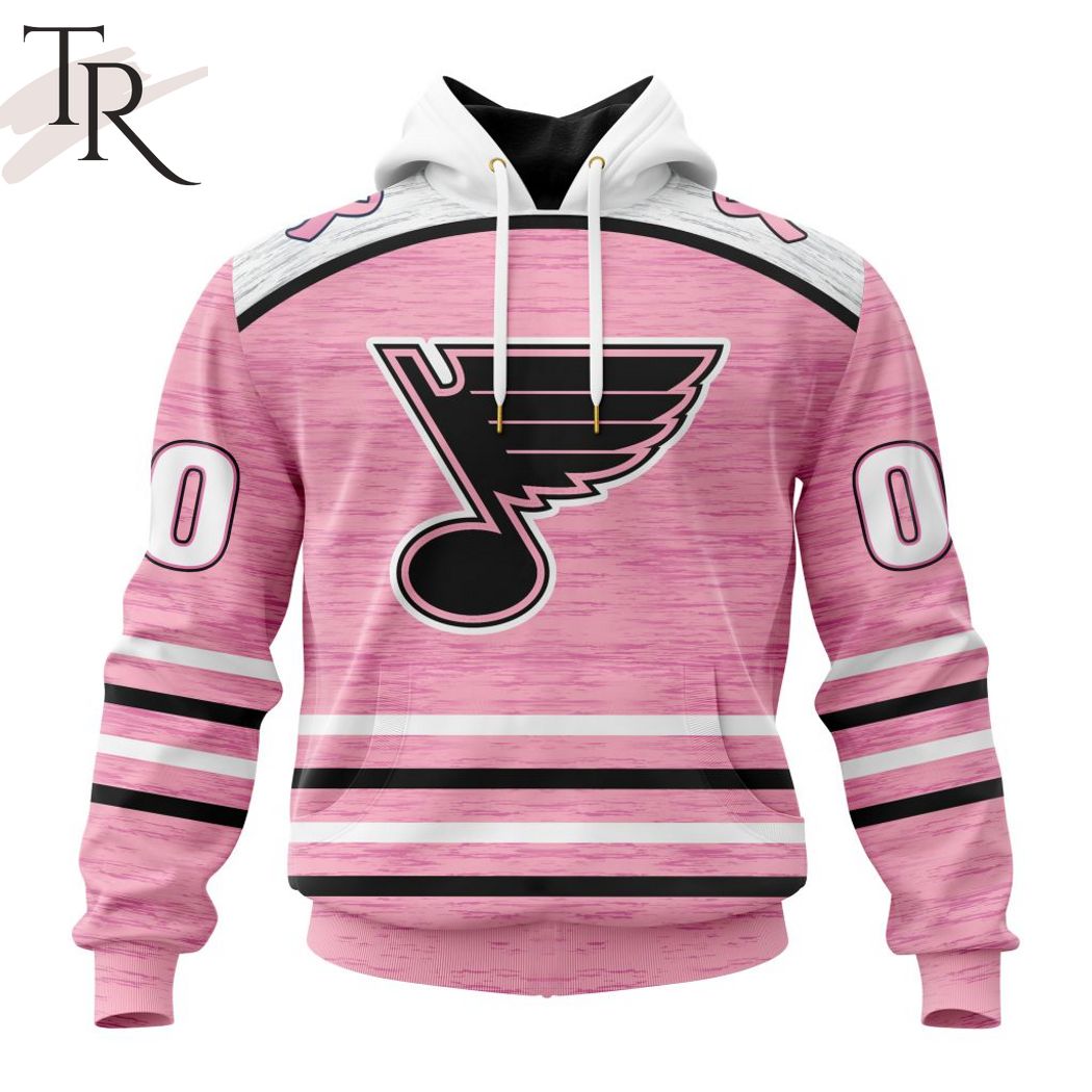 St. Louis Blues NHL Special Pink Breast Cancer Hockey Jersey Long