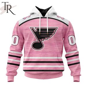 Personalized NHL St. Louis Blues Special Pink Fight Breast Cancer Design Hoodie