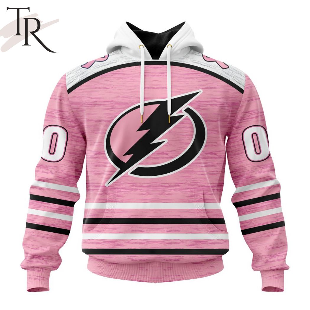 BEST NHL Tampa Bay Lightning Special Black Hockey Fights Cancer Kits 3D  Hoodie