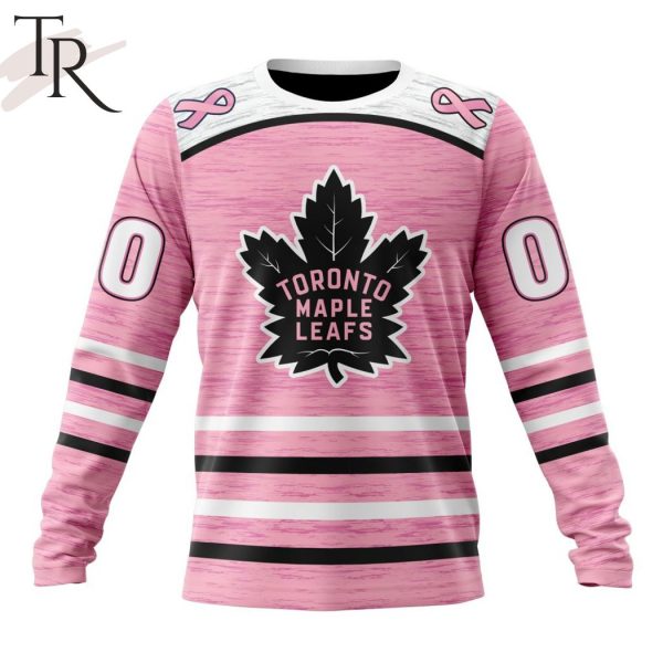 Personalized NHL Toronto Maple Leafs Special Pink Fight Breast Cancer Design Hoodie