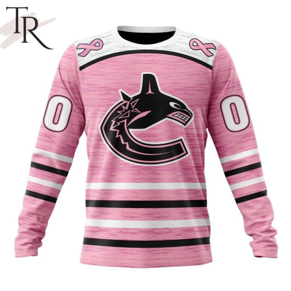 Personalized NHL Vancouver Canucks Special Pink Fight Breast Cancer Design Hoodie