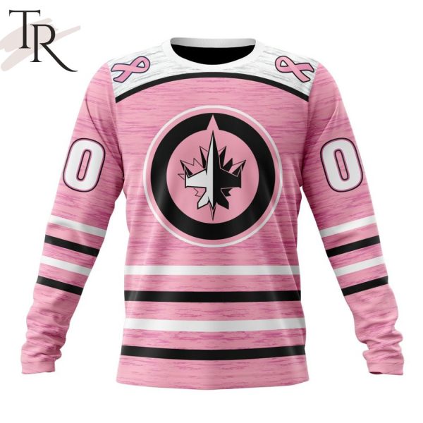 Personalized NHL Winnipeg Jets Special Pink Fight Breast Cancer Design Hoodie