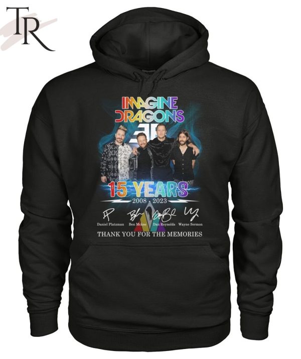 Imagine Dragons 15 Years 2008 – 2023 Signature Thank You For The Memories Unisex T-Shirt