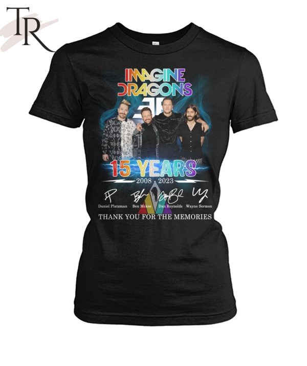 Imagine Dragons 15 Years 2008 – 2023 Signature Thank You For The Memories Unisex T-Shirt