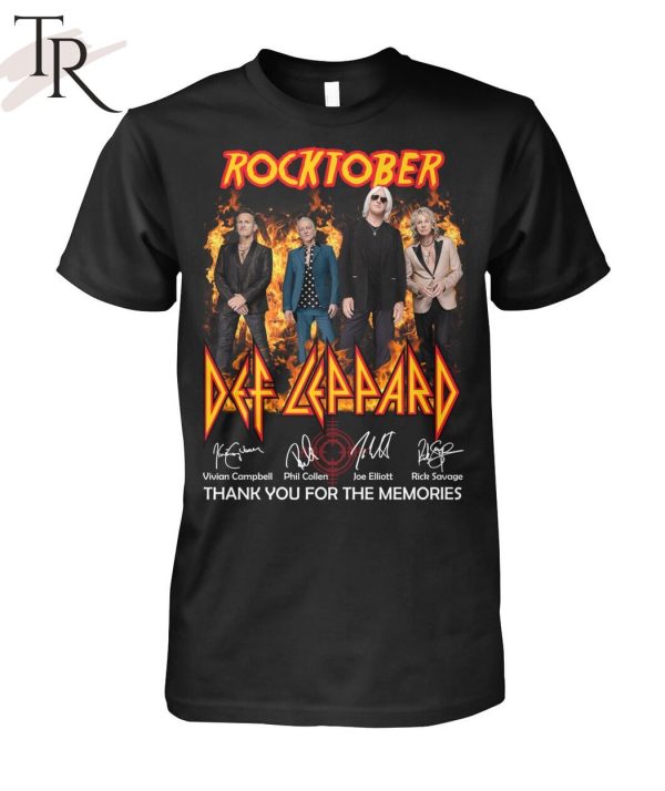 Rocktober Def Leppard Thank You For The Memories Unisex T-Shirt