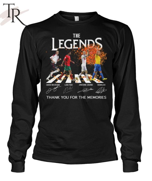 The Legends David Beckham And Luis Figo And Zinedine Zidane And Ronaldo Thank You For The Memories Unisex T-Shirt