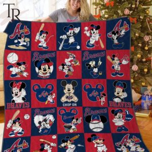 Mickey Mouse Atlanta Braves Quilt Blanket