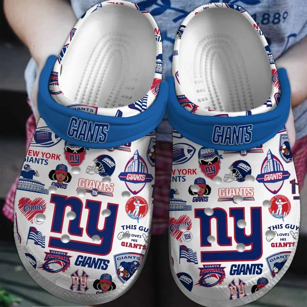 New York Giants Football This Guy Loves His Giants Clogs