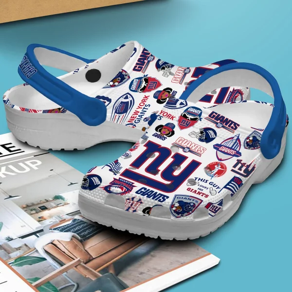 New York Giants Football This Guy Loves His Giants Clogs