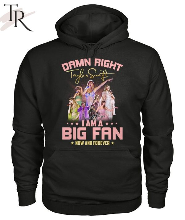 Damn Right I Am A Big Fan Of Taylor Swift Now And Forever T-Shirt