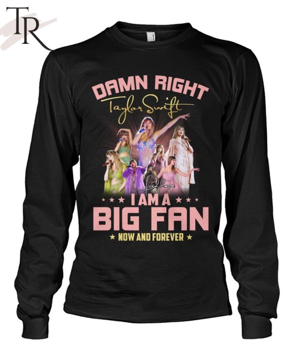 Damn Right I Am A Big Fan Of Taylor Swift Now And Forever T-Shirt