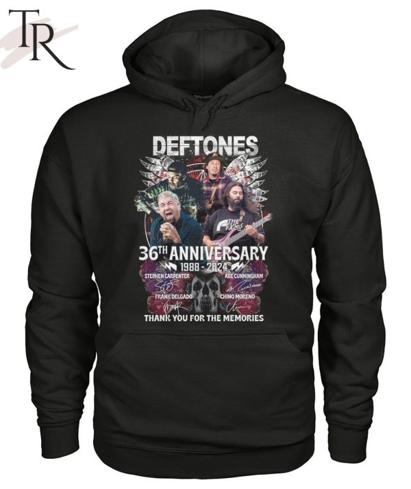 Deftones 36th Anniversary 1988 – 2024 Thank You For The Memories T-Shirt