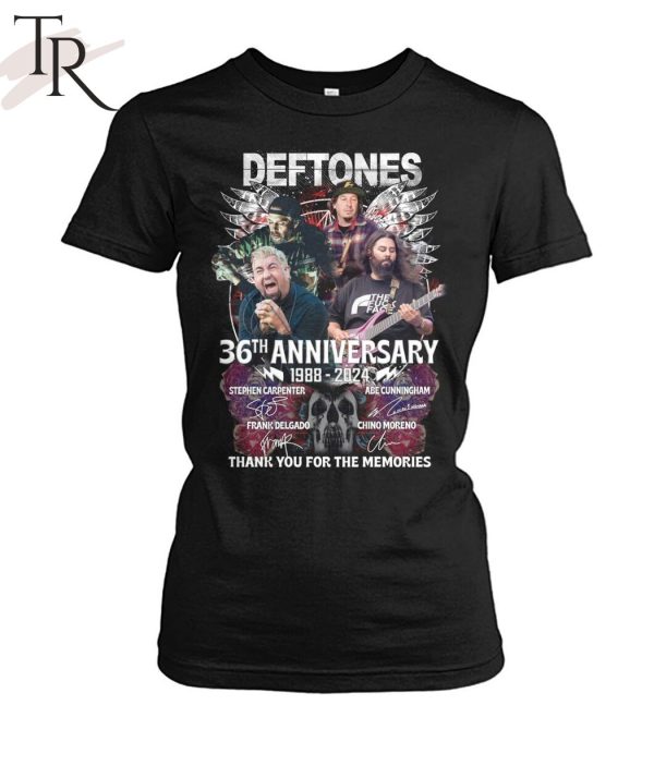 Deftones 36th Anniversary 1988 – 2024 Thank You For The Memories T-Shirt